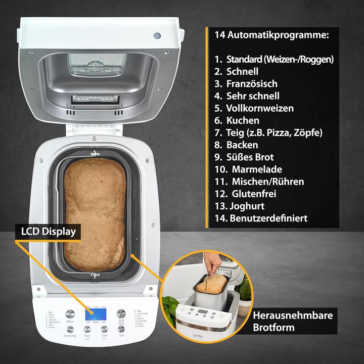 Actual product image First Bread maker with timer & 14 programmes