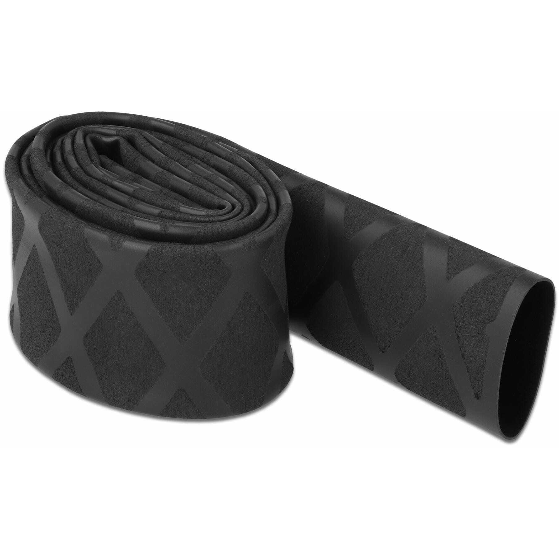 Delock, Schrumpfschlauch, Schrumpfschlauch X-Muster rutschfest 1 m x 20 mm schwarz (1 x)