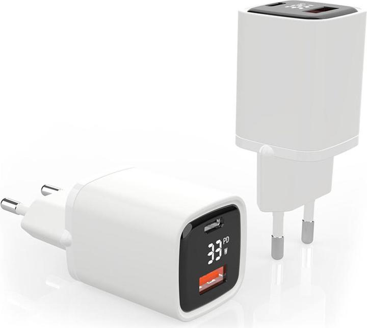 Produktbild Eaxus 3er-Set USB-LadegerÃ¤t, Dual Port, fÃ¼r USB-C und USB-A, 100-240 V, 0,7 A (33 W)