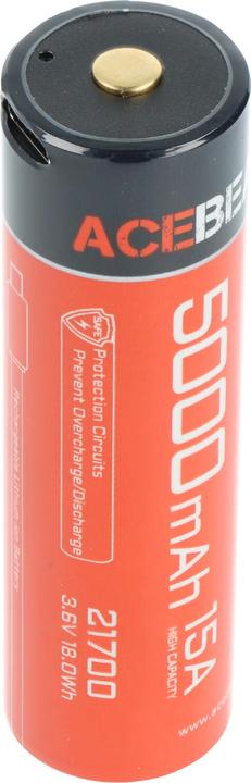 AceBeam 21700 Li-ion Akku mit starken 5100mAh USB-C max. Entladestrom 20A, 77,8 x 21,37mm (1 Stk., 21700, 5000 mAh)