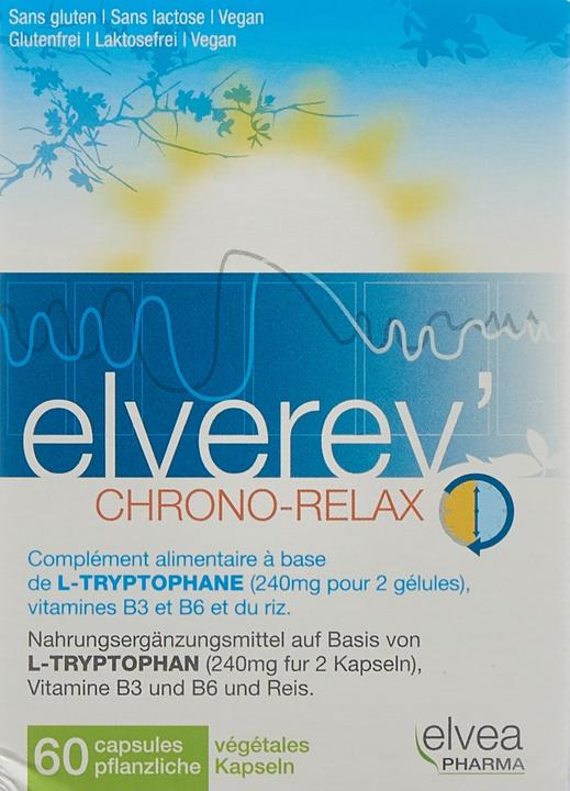 Actual product image Elvea Pharma Elverev Chrono-Relax (60 Piece, Capsules, 48 g)