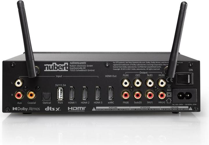 Produktbild Nubert nuXinema preAV (7.1.4 Kanal)