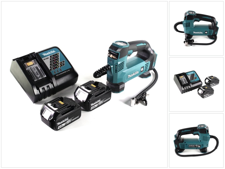 Produktbild Makita DMP 180 RM Akku Kompressor 18 V 8,3 bar + 2x Akku 4,0 Ah + Ladegerät (0 l)