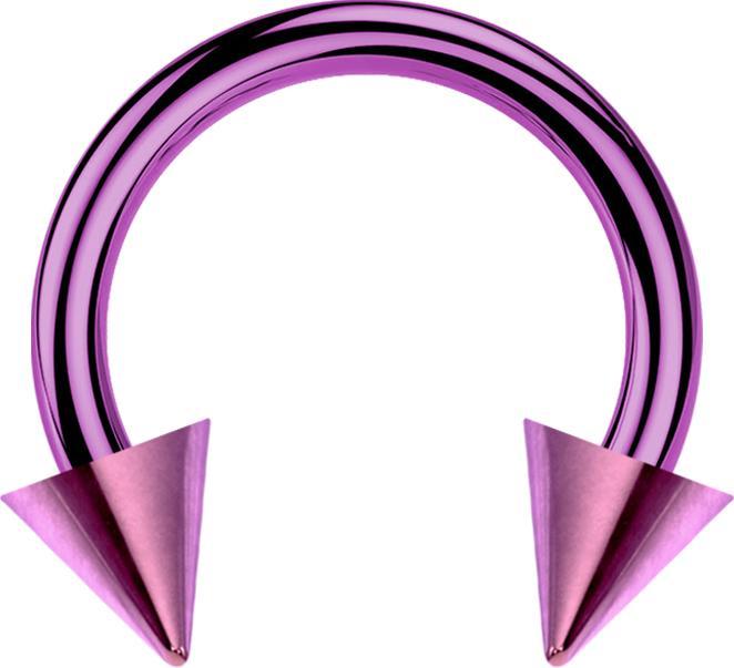 Immagine prodotto Star Piercing Micro Circular Barbell viola con due coni (Titanio, senza ottone)