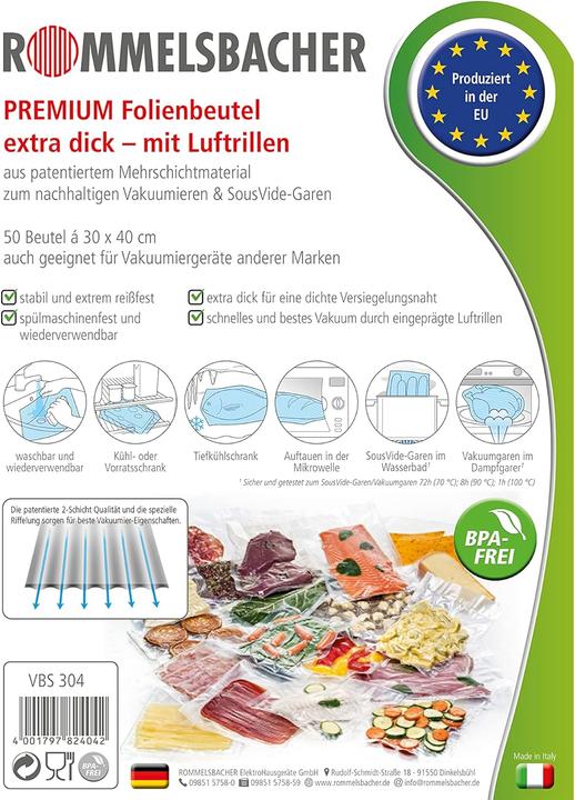 Produktbild Rommelsbacher Folienbeutel VBS 304 (50 x)
