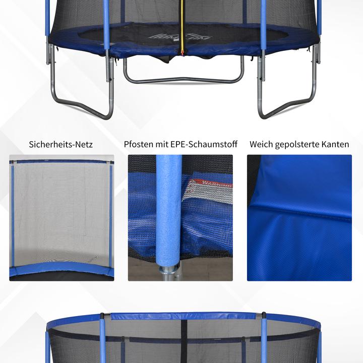 Produktbild Homcom Trampolin mit Sicherheitsnetz (244 cm)