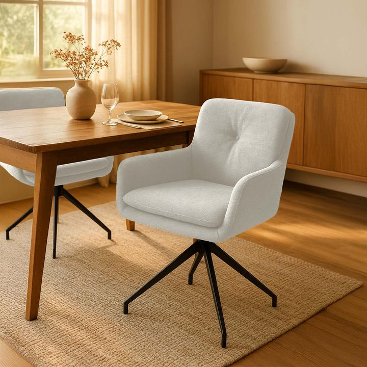 Actual product image CLP Pickett dining chair with 180 degree swivel function