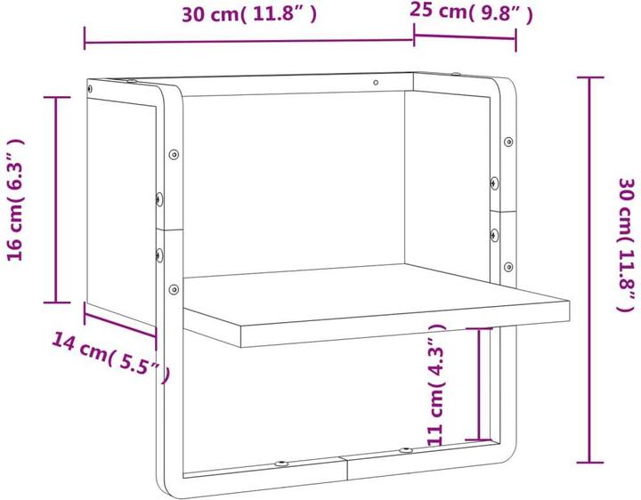 Produktbild vidaXL Guillermo (30 x 25 x 30 cm)