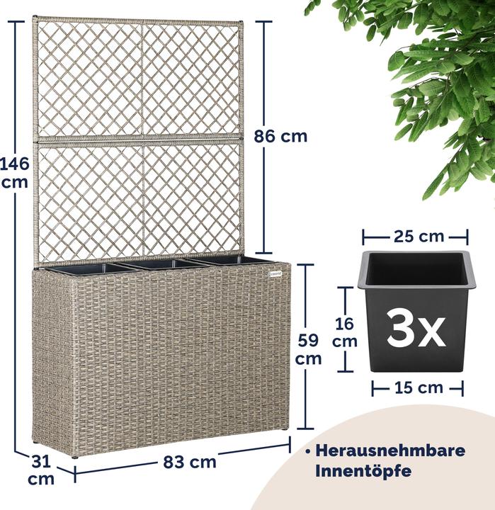 Produktbild Casaria Blumenkasten (83 x 64 x 38 cm)