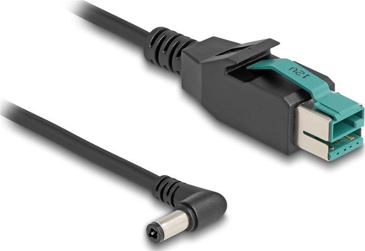 Actual product image Delock PoweredUSB cable 12 V plug to DC 5.5 x 2.5 mm angled plug 2 m (2 m)