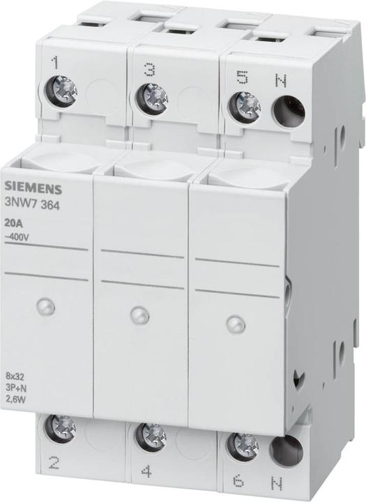 Produktbild Siemens SIEM 3NW7034 Einbausicherungssockel mit Signalmelder Gr. 10x (32 A)
