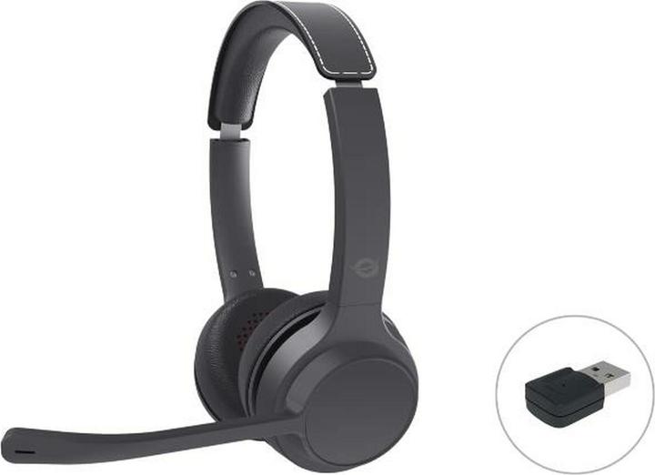 Produktbild Conceptronic Headset Wireless Bluetooth mit Ladest.+ Ada. sw (Kabelgebunden, Kabellos, USB-C)