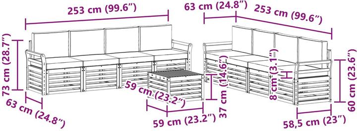 Produktbild vidaXL Outdoor-Sofa
