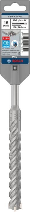 Actual product image Bosch Zubehör PRO SDS plus-5X hammer drill bit, 18 x 150 x 200 mm (18 millimetres)