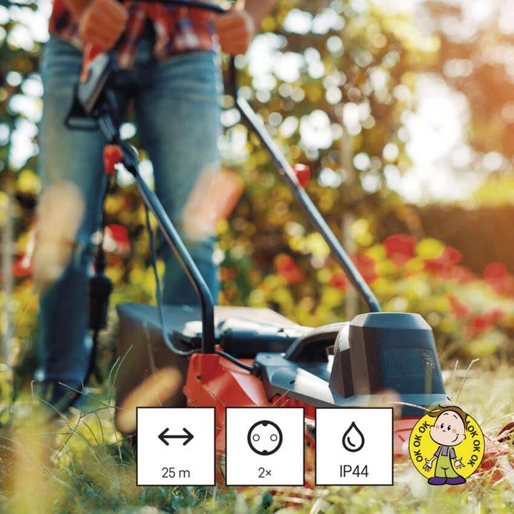 Actual product image Emos Extension cable with 2 earthed sockets IP44 25 m (25 m)