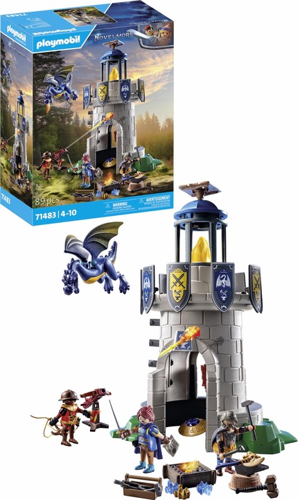 Actual product image Playmobil Knight's tower with blacksmith and dragon (71483, Playmobil Novelmore)