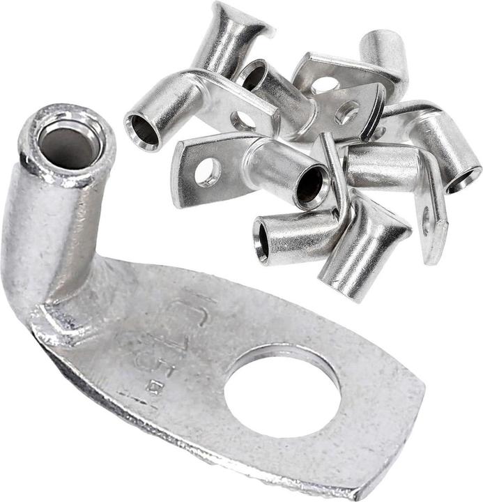 Kalitec 10 Stück KA03-L4 Handelsübliche Rohrkabelschuhe gewinkelt 1,0mm²-1,5mm² M4 I ohne Sichtloch