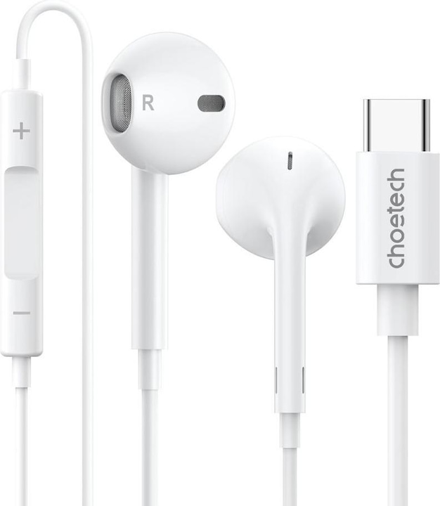 Produktbild Choetech USB-C In-Ear Headphones 1.2m - White (Kabelgebunden)