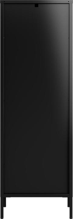 Produktbild En.Casa Vitrinenschrank Säkylä Stahl 150x50x35 cm Schwarz (150 x 50 x 35 cm)