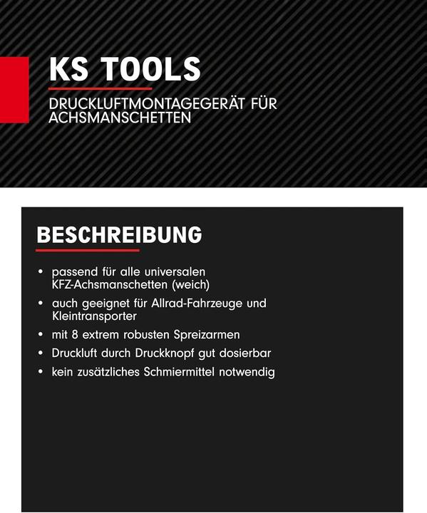 Actual product image KS Tools Compressed air assembly device