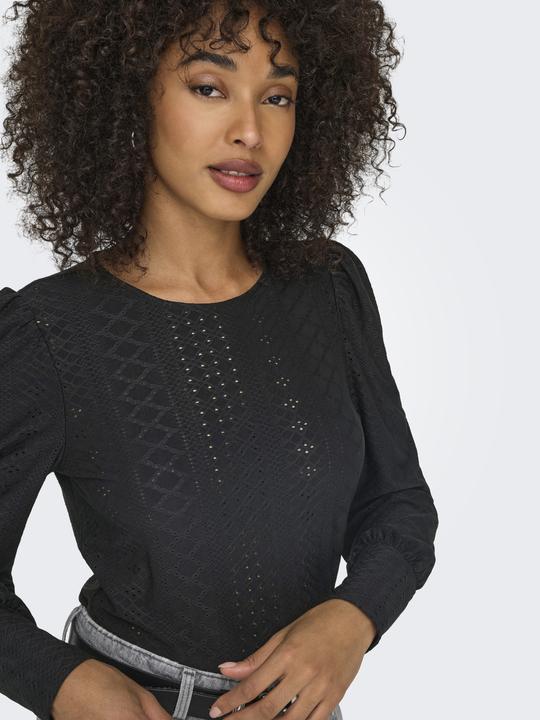 Actual product image Only Regular fit Round neck Elasticated cuffs Puff sleeves Top Top (M)