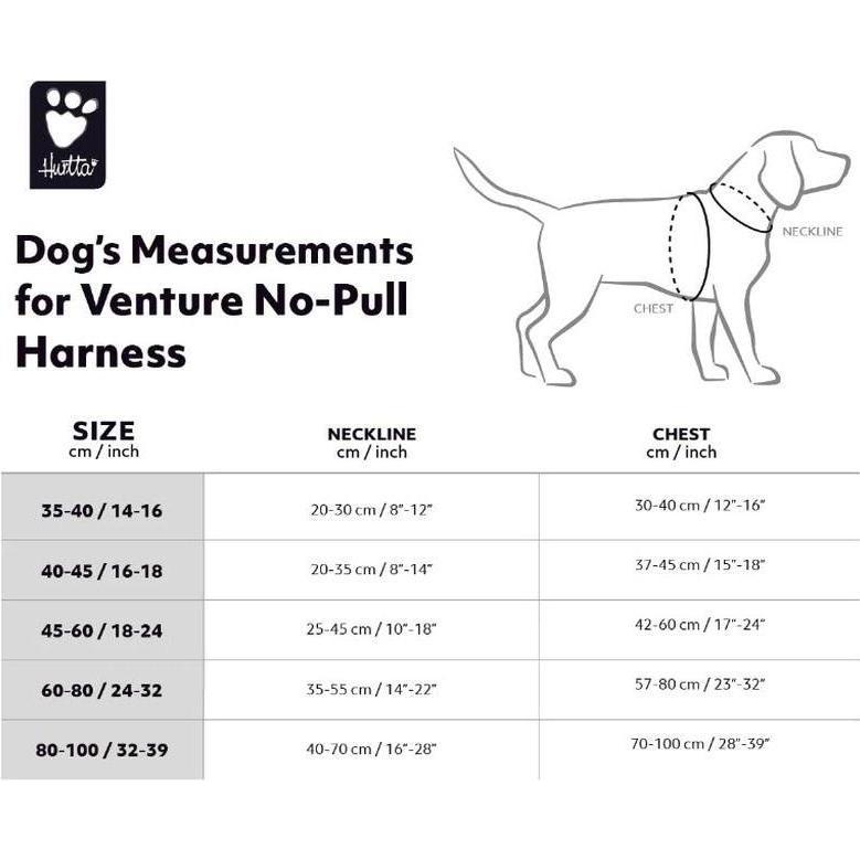 Thumbnail - Hurtta Geschirr Venture No-Pull, 80-100, Blau (80, 85, 90, 95, 100, Hund, Allgemein), Halsband + Leine