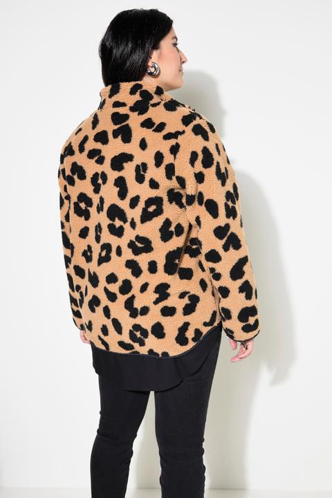 Produktbild Studio Untold Teddyjacke, Loose Shape, Leomuster (54)