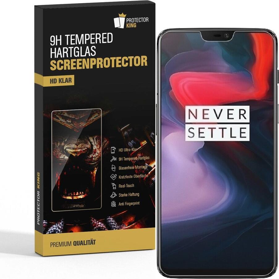 Thumbnail - Protectorking 4x 3D A++ echtes Tempered 9H Panzerhartglas KLAR (4 Stück, OnePlus 6), Smartphone Schutzfolie