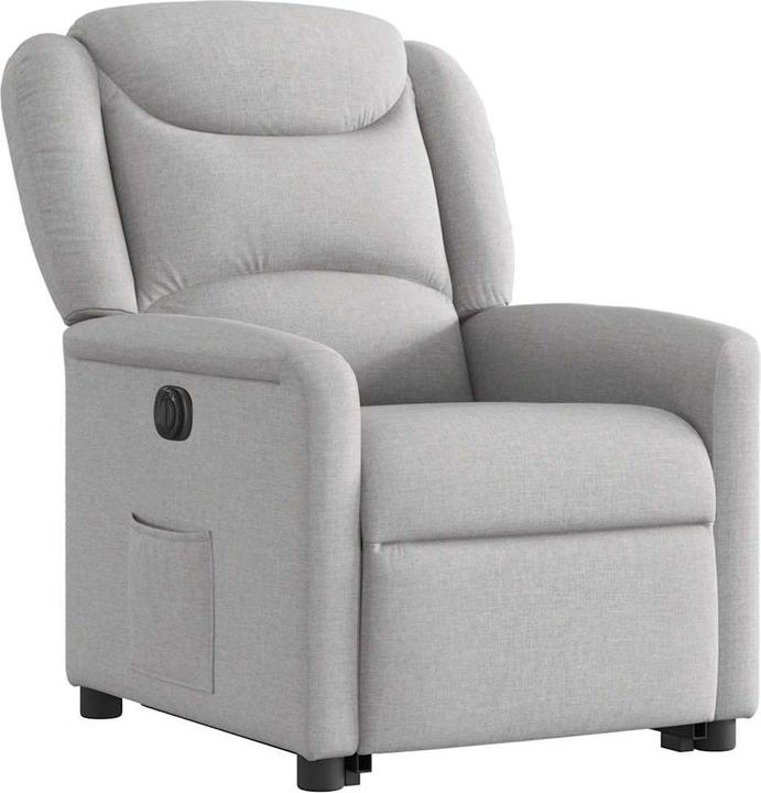 Actual product image VidaXL Massage chair with stand-up aid electric cloud grey fabric