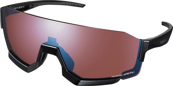 Shimano Unisex Brille Aerolite HC black (Schwarz, Ridescape mit hohem Kontrast)
