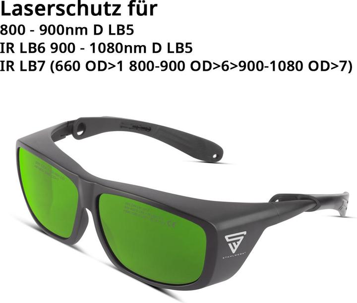 Produktbild Stahlwerk Laserschutzbrille nach DIN EN207 Wellenlängenbereich von 660 - 1080 nm