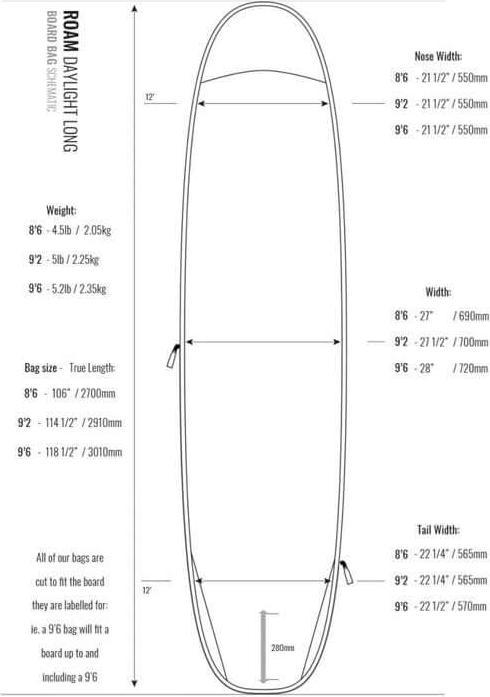 Immagine prodotto Roam Boardbag Surfboard Daylight Longboard 9.6