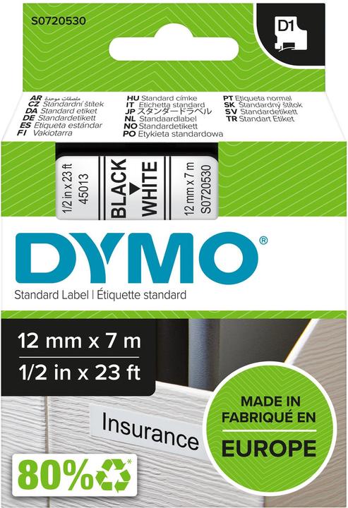 Actual product image Dymo S0720530 (1.20 cm, White, Black)