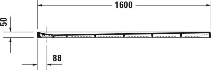 Actual product image Duravit Rectangular shower tray STONETTO 1600x900x50mm white