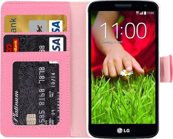 Produktbild König Design Schutzhülle Handyhülle Tasche für LG G2 mini quer Pink (LG G2 Mini)