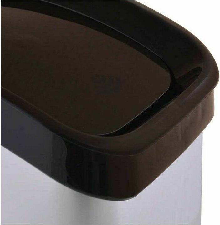 Produktbild Berilo Papierkorb D085-1 Silberfarben Kunststoff 12 L Neigung (6 Stück) (12 l)