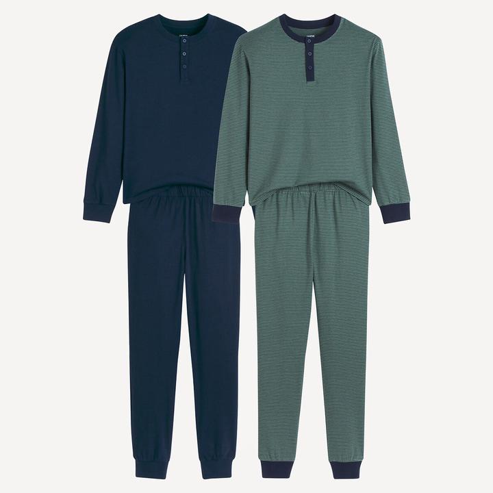 Actual product image La Redoute Collections 2er-Pack Jersey-Schlafanzüge mit Henleyausschnitt (140)