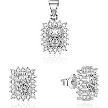 Beneto, Schmuck Set, Elegant jewelry set with zircons TAGSET197 (pendant, earrings)