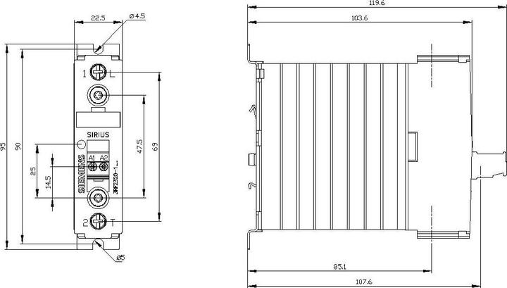 Produktbild Siemens Halbleiterschütz 24-230V 20A