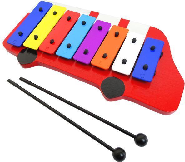 Farbige Klangplatten aus Stahl