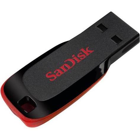 SANDISK Unità flash USB Cruzer Blade USB Type-A 2.0 Nero, Rosso, Chiavetta USB, Nero, Rosso