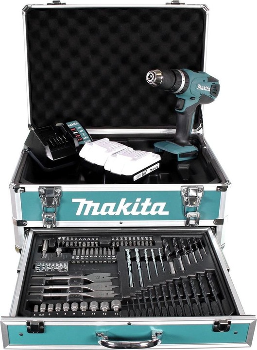 Actual product image Makita HP457DWEX4 Set (Rechargeable battery operated)