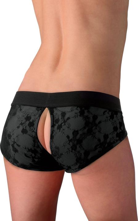 Produktbild XR Brands Envy StrapOnGurtzeug mit offenem Schritt und Spitze Schwarz