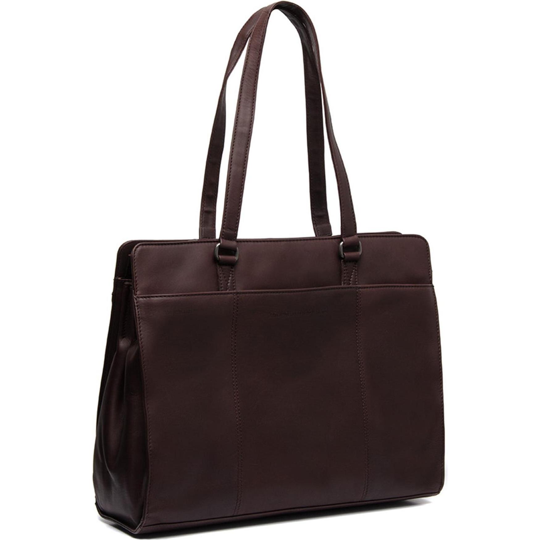 The Chesterfield Brand, Handtasche, Fidenza Schultertasche Leder 40 cm Laptopfach, Braun