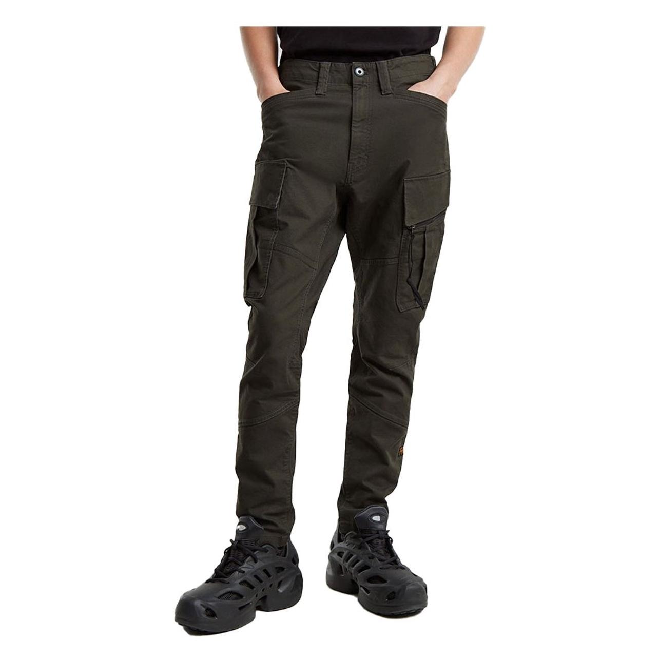 G-Star, Herren, Hosen, Pantaloni Cargo Aderenti 3D Con Tasca Zip, Grau, (W33/L32)