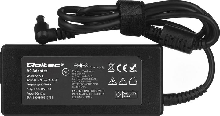 Produktbild Qoltec 51773 Power adapter for Samsung monitor