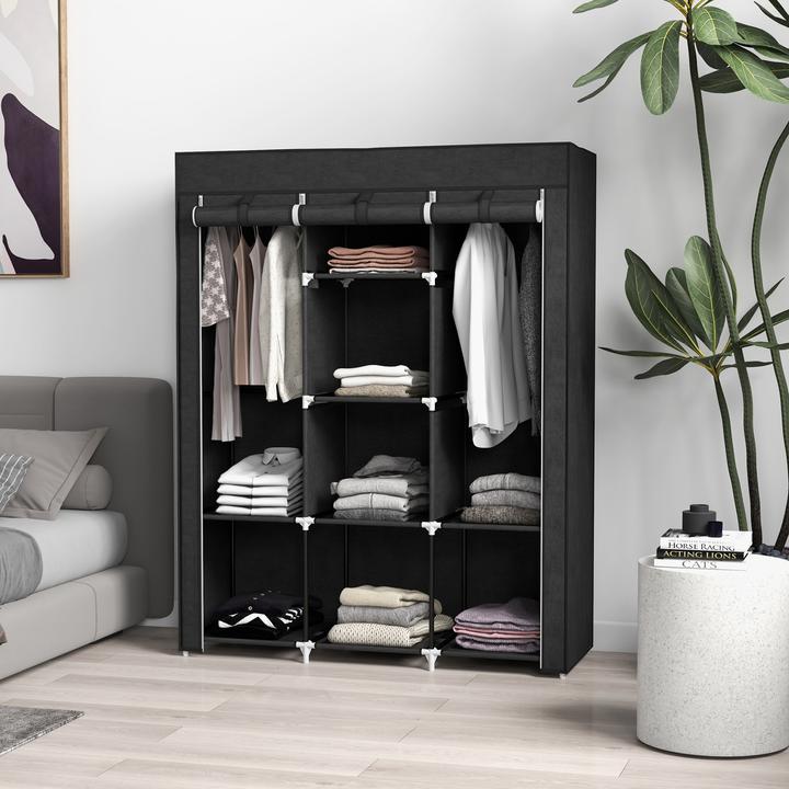 Image du produit Homcom Armoire en tissu avec armoire en tissu (125 x 43 x 162,5 cm)