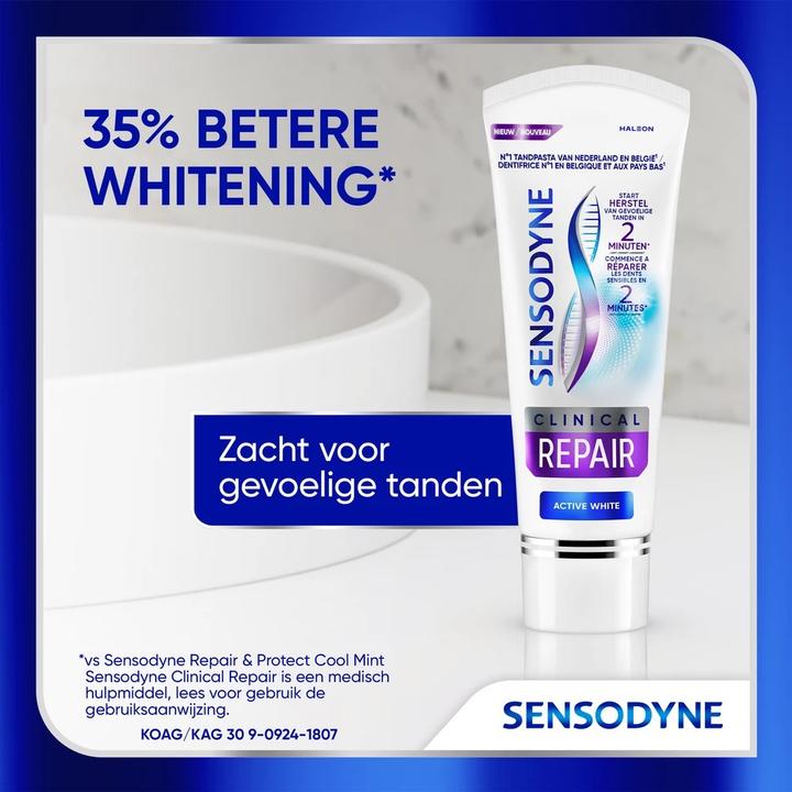 Actual product image Sensodyne Toothpaste Clinical Rapid Active White - Effective Whitening Formula