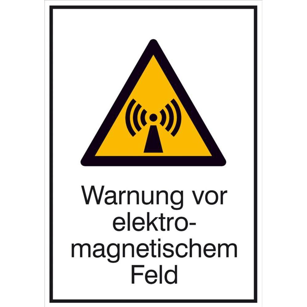 Wolk, Segnaletica di sicurezza, Warn-Kombischild Warnung vor elektromagnetischem Feld Aluminium B x