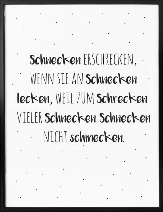 Produktbild Trenddeko Zungenbrecher - Schnecken erschrecken (50 x 60 cm)